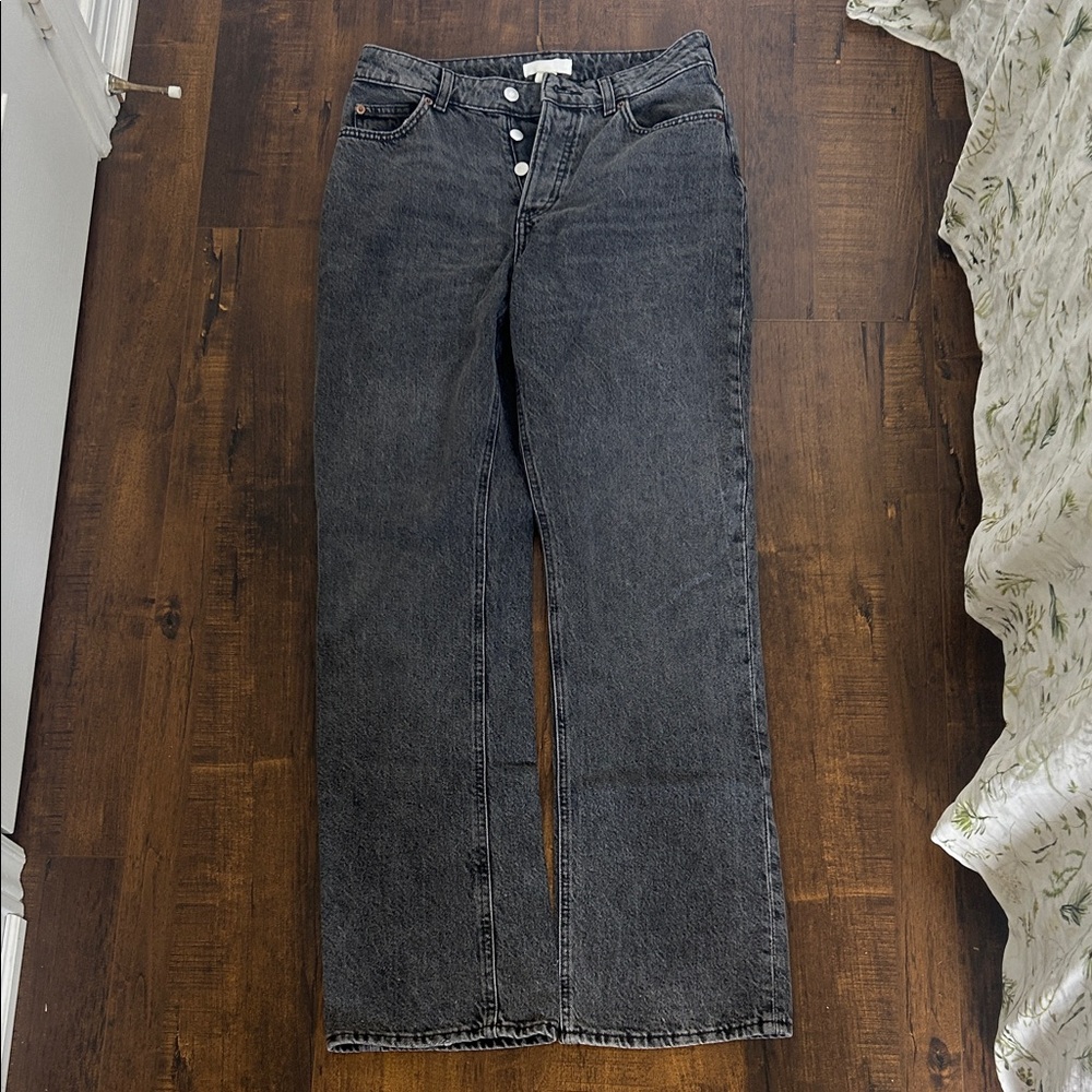 H&M Dark Gray Straight Leg Women's Jeans
